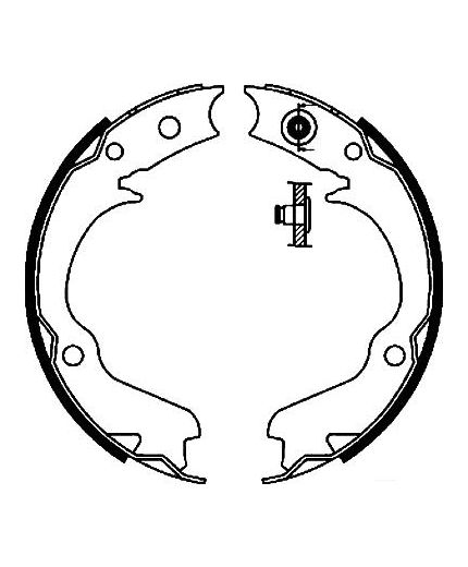 AP Колодки барабанные задние