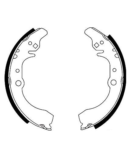 AP Колодки барабанные задние
