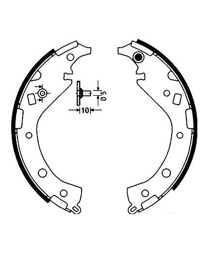 AP Колодки барабанные задние