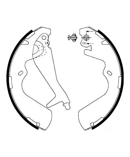 AP Колодки барабанные задние