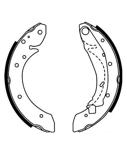 AP Колодки барабанные задние