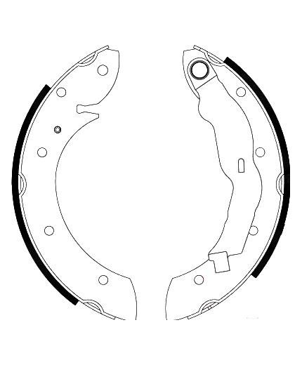 AP Колодки барабанные задние