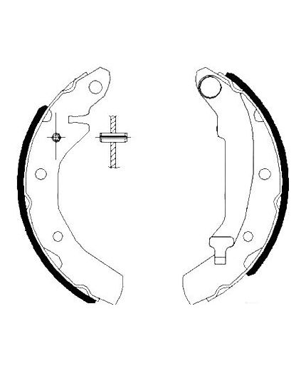 AP Колодки барабанные задние