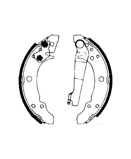 AP Колодки барабанные задние