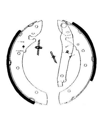 AP Колодки барабанные задние