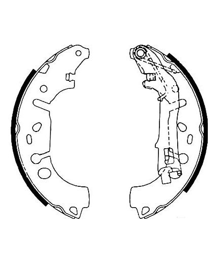 AP Колодки барабанные задние