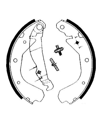 AP Колодки барабанные задние