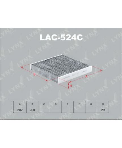 Lynxauto Фильтр салонный, угольный Фото 2