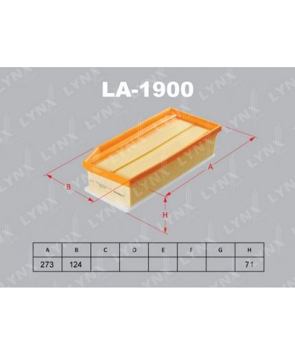Lynxauto Фильтр воздушный