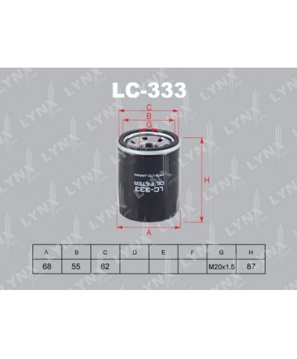 Lynxauto Фильтр масляный