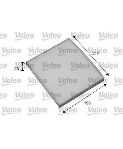 Valeo Фильтр салонный (без рамки)