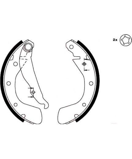 TRW Колодки барабанные задние