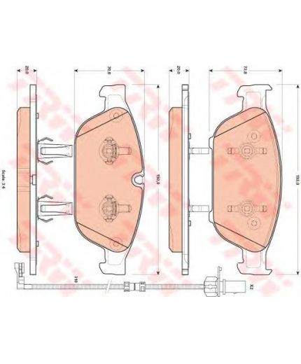 TRW Колодки дисковые передние