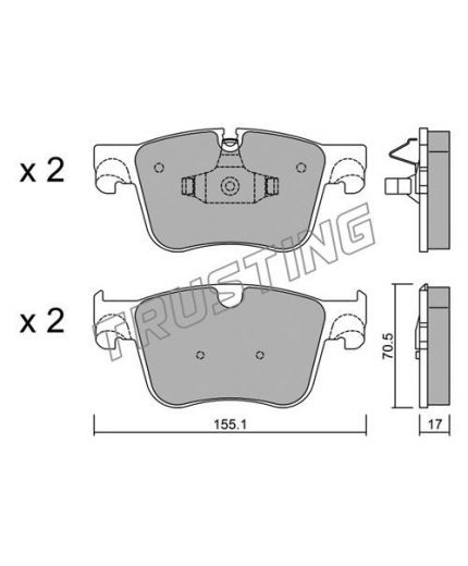 Trusting Колодки дисковые