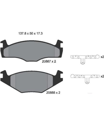 Textar Колодки дисковые передние