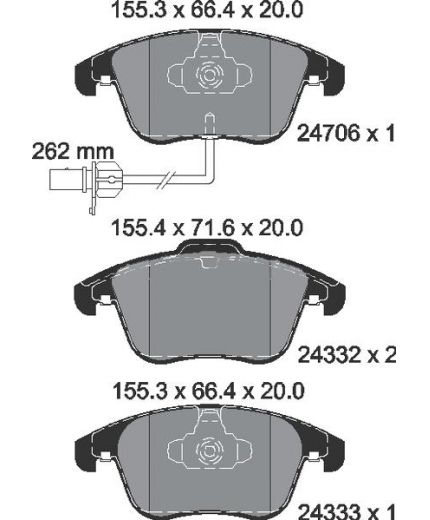 Textar Колодки дисковые передние