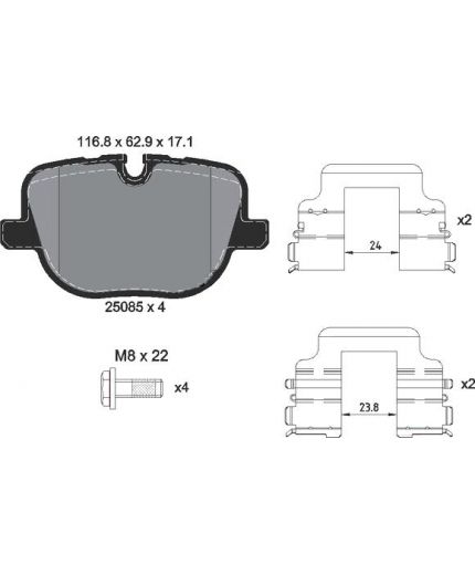 Textar Колодки дисковые задние