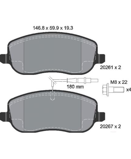 Textar Колодки дисковые передние