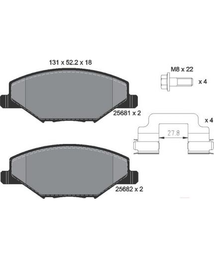 Textar Колодки дисковые передние