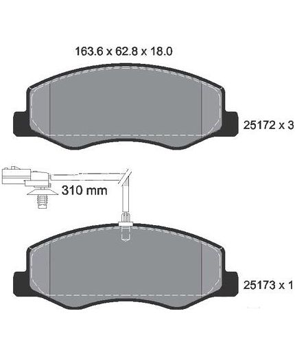 Textar Колодки дисковые задние