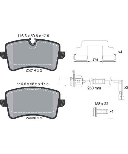Textar Колодки дисковые задние