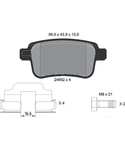 Textar Колодки дисковые задние