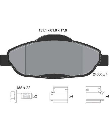 Textar Колодки дисковые передние