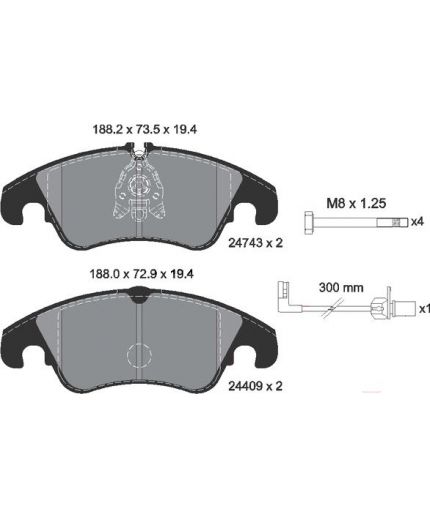 Textar Колодки дисковые передние