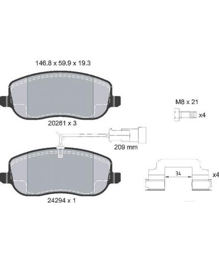 Textar Колодки дисковые