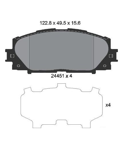 Textar Колодки дисковые передние