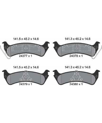 Textar Колодки дисковые задние