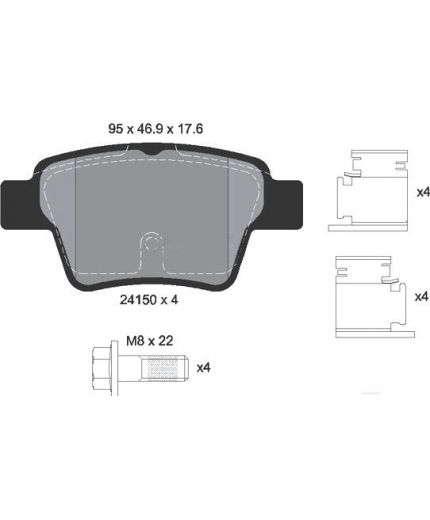 Textar Колодки дисковые задние