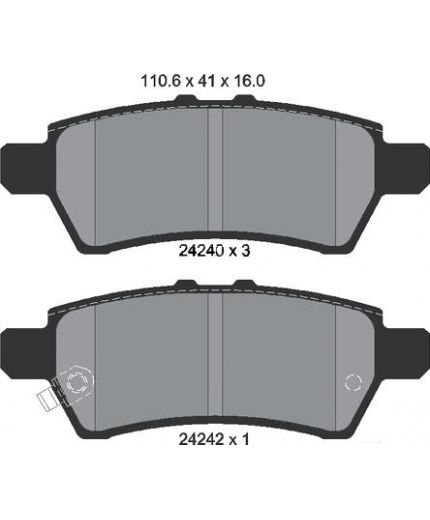 Textar Колодки дисковые задние