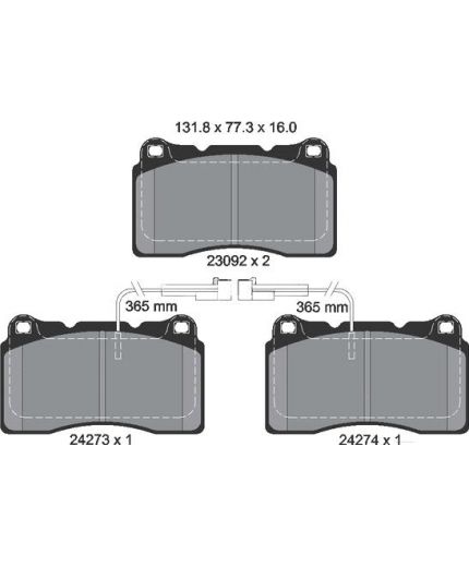 Textar Колодки дисковые передние
