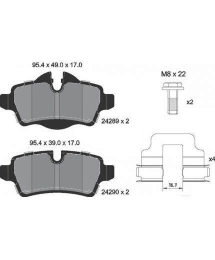 Textar Колодки дисковые задние
