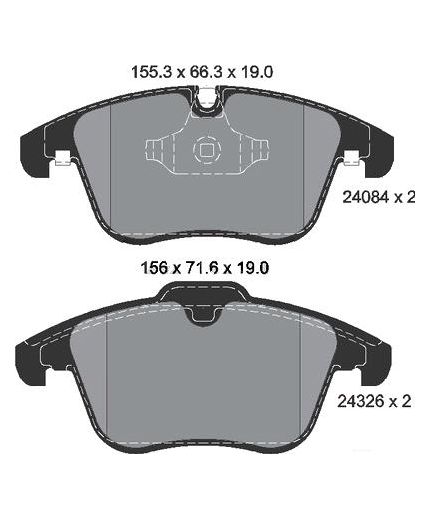 Textar Колодки дисковые передние