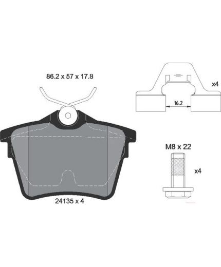Textar Колодки дисковые задние