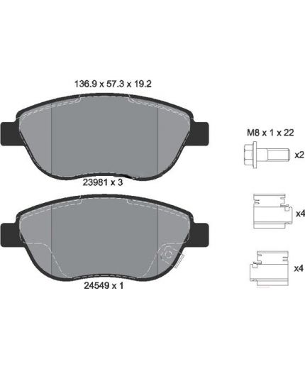 Textar Колодки дисковые передние