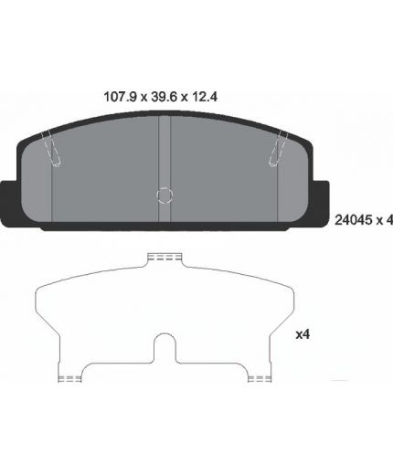Textar Колодки дисковые задние