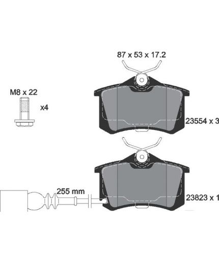 Textar Колодки дисковые задние