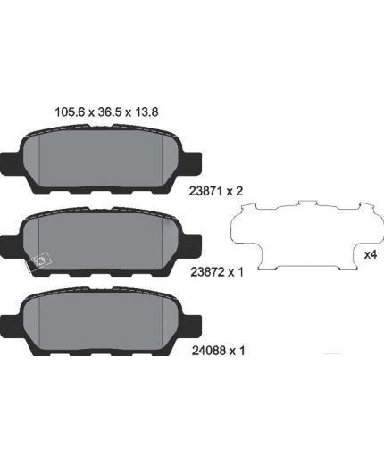 Textar Колодки дисковые задние