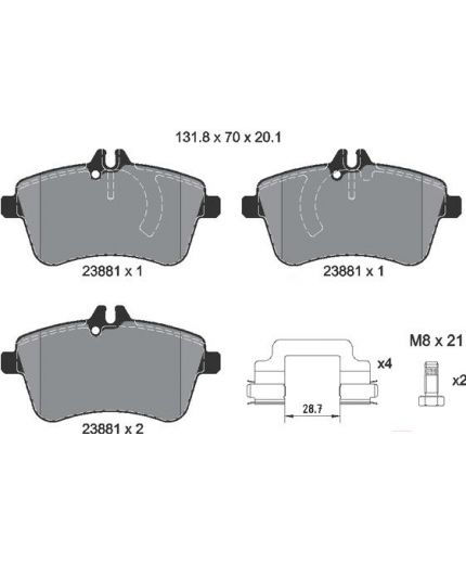 Textar Колодки дисковые передние