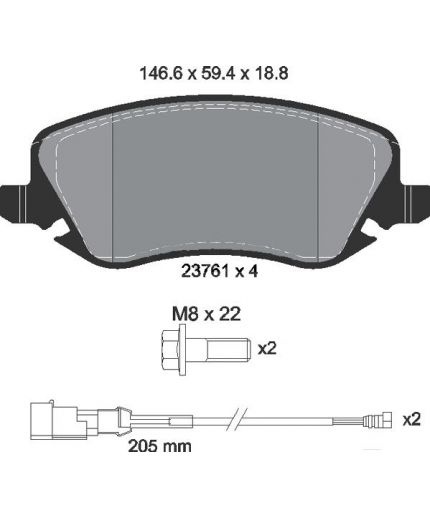Textar Колодки дисковые передние