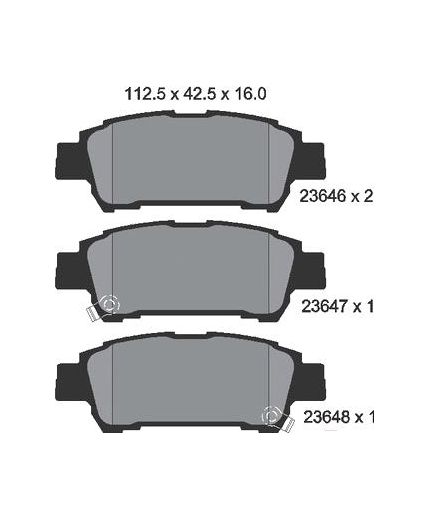 Textar Колодки дисковые задние