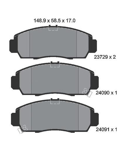 Textar Колодки дисковые передние