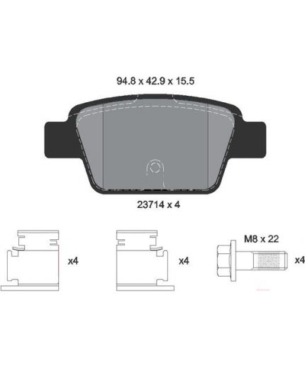Textar Колодки дисковые задние