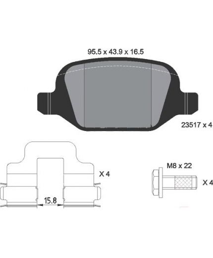 Textar Колодки дисковые задние
