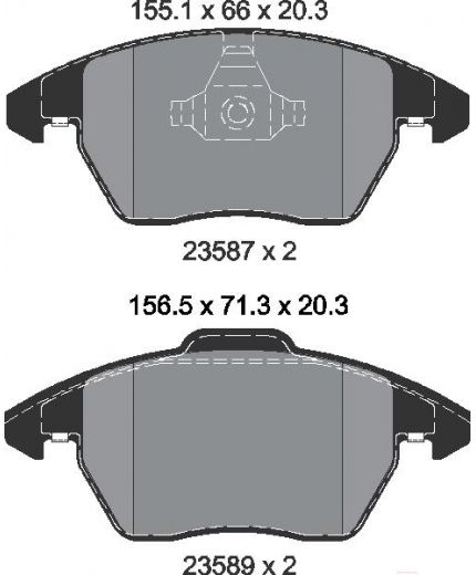 Textar Колодки дисковые передние