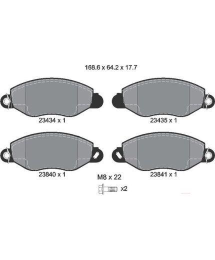 Textar Колодки дисковые передние