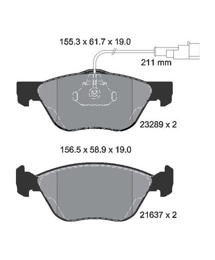 Textar Колодки дисковые передние